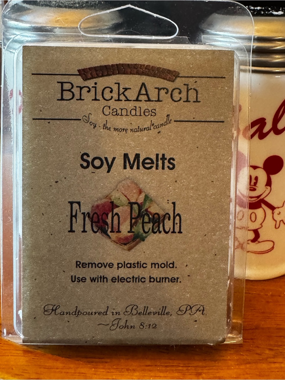 BrickArch Candles Fresh Peach Soy Wax  Melts